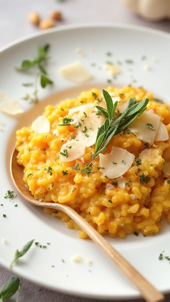 creamy pumpkin rice dish