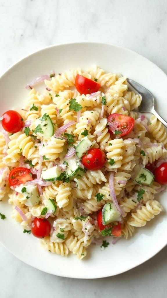 creamy ranch pasta salad