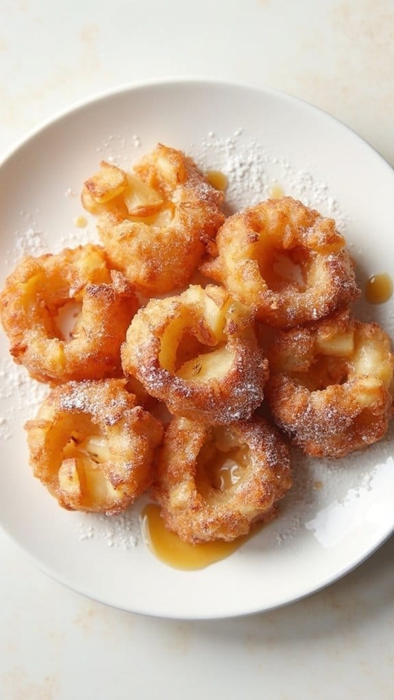 crispy air fried apple fritters