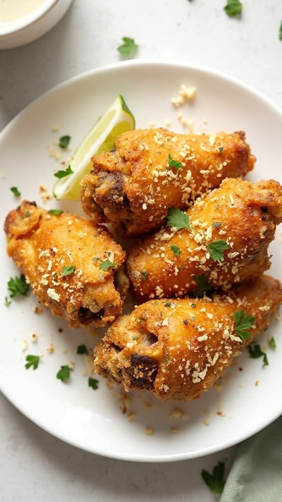 crispy parmesan chicken wings