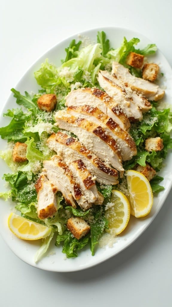 crispy romaine grilled chicken