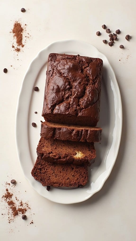 decadent chocolate banana loaf