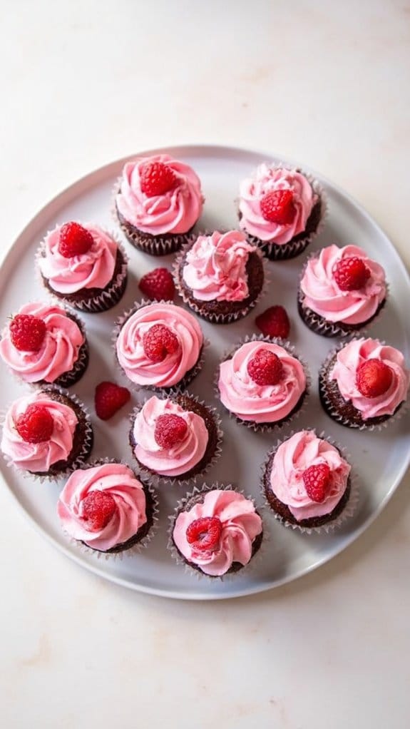 decadent chocolate raspberry cupcakes