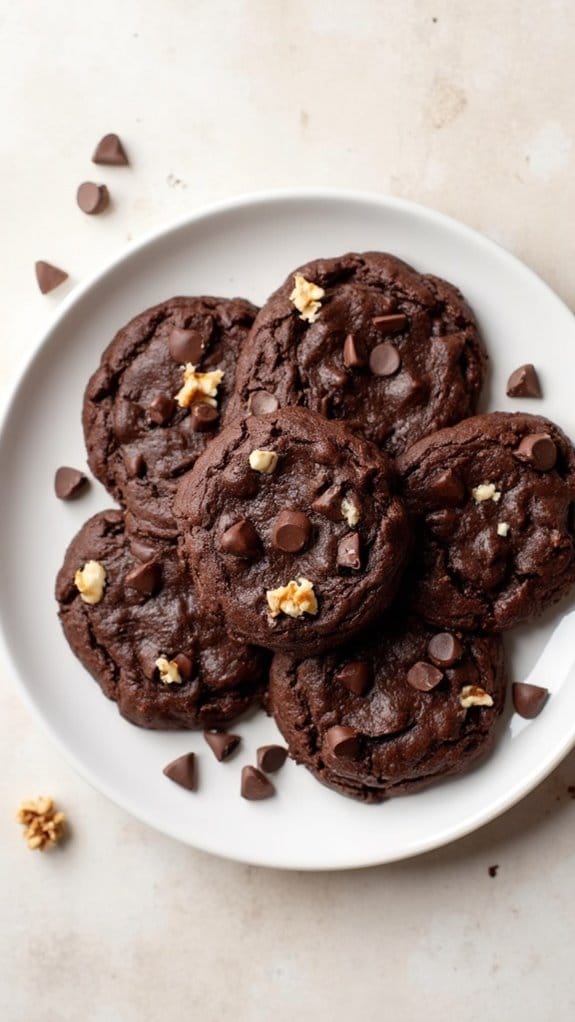 decadent chocolate walnut cookies