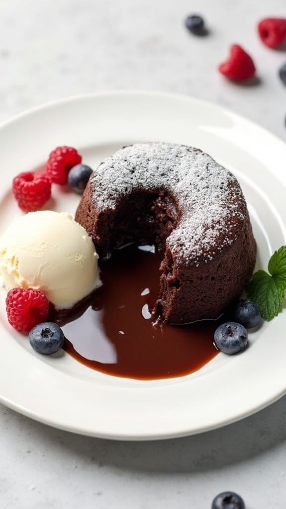 decadent molten chocolate dessert