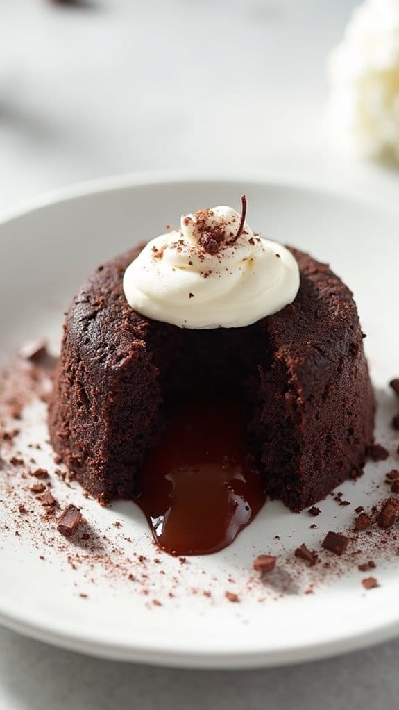 decadent molten chocolate dessert