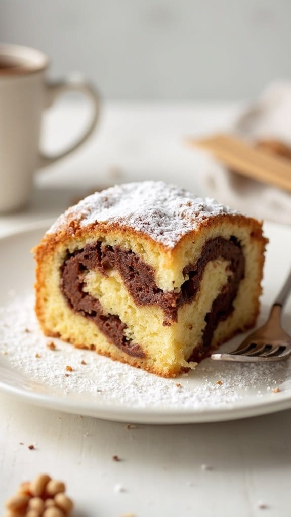 decadent nutella coffee cake