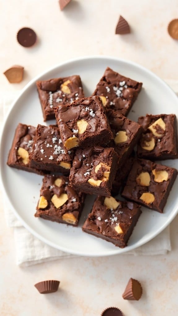 decadent peanut butter brownies