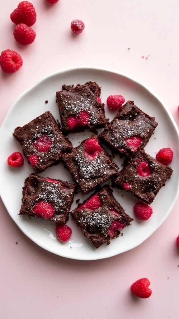 decadent raspberry chocolate brownies