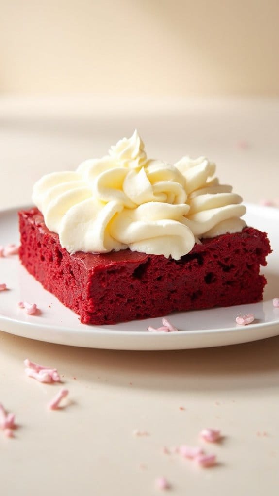 decadent red velvet brownies