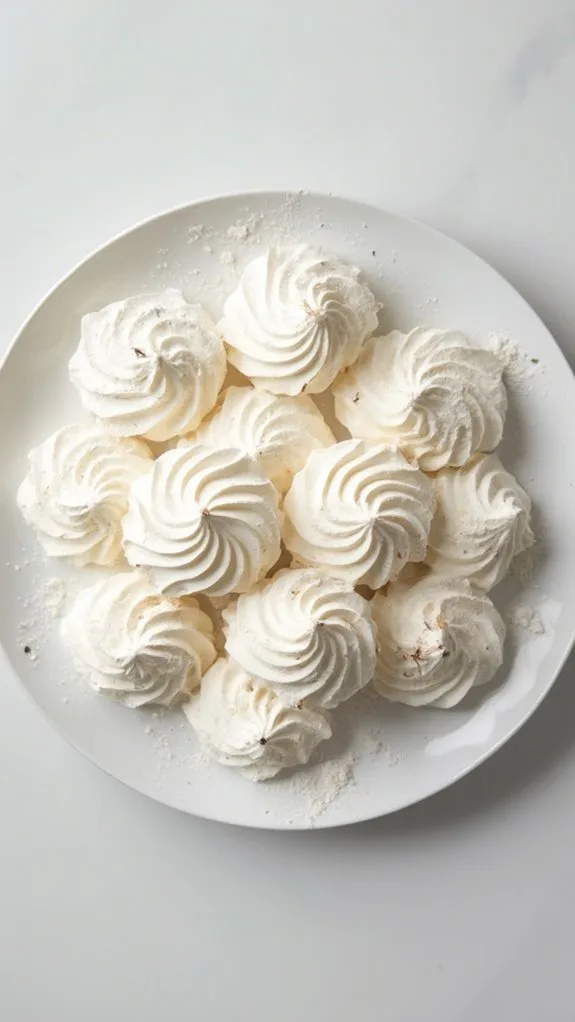 delicate vanilla meringue cookies