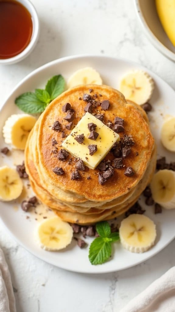 delicious banana bread pancakes