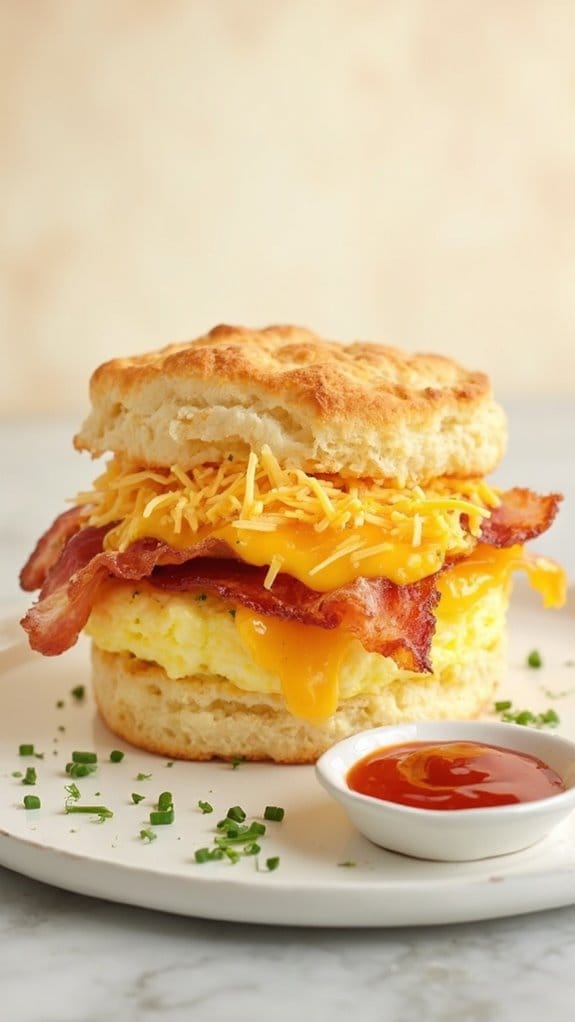 delicious biscuit breakfast sandwich