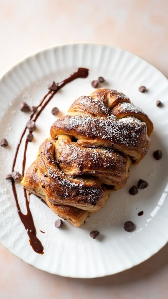 delicious braided chocolate bread