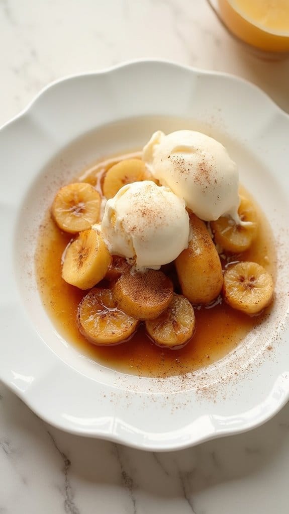 delicious caramelized banana dessert