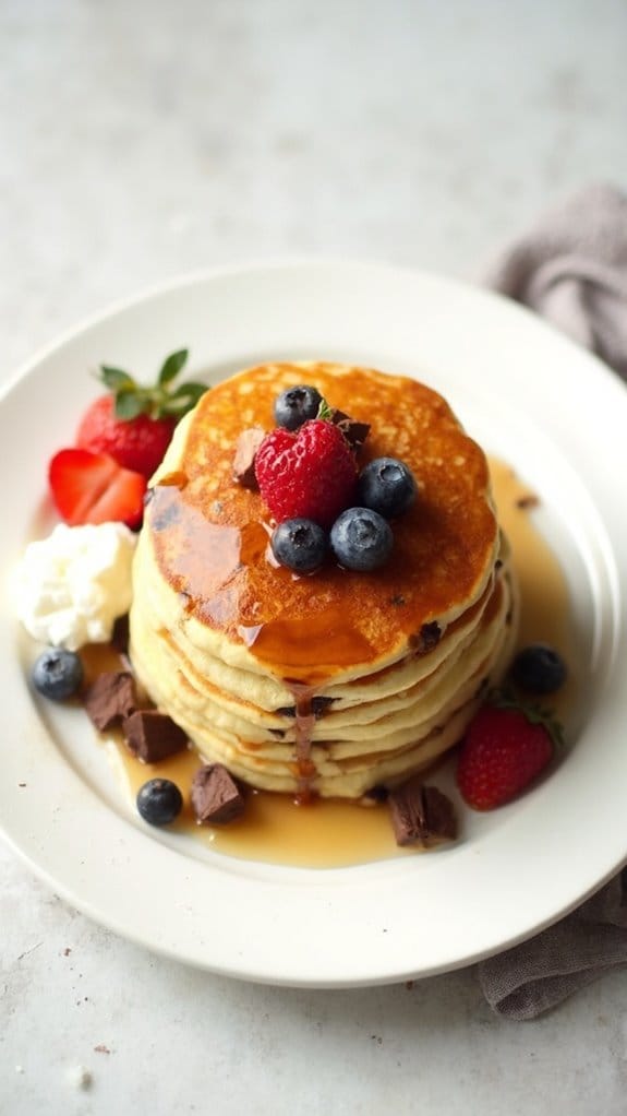 delicious chocolate chip pancakes