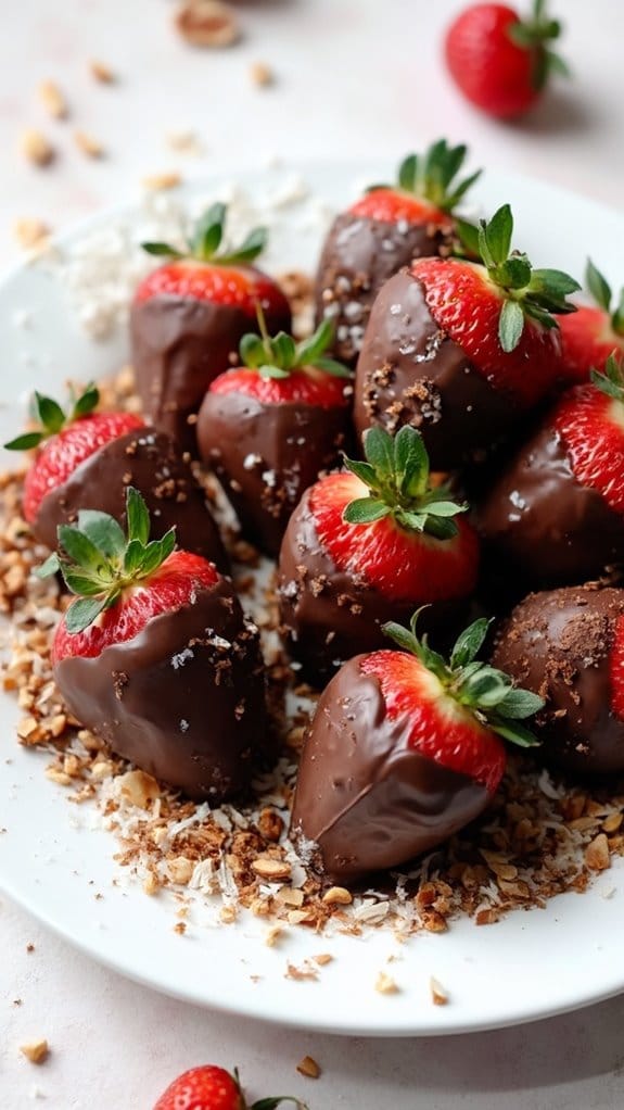 delicious chocolate coated strawberries