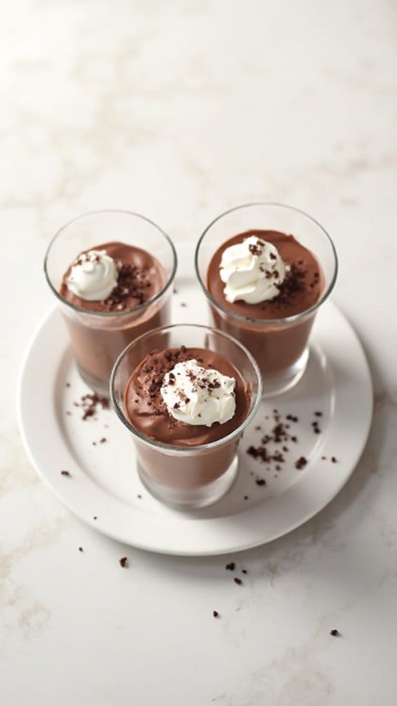 delicious chocolate dessert cups