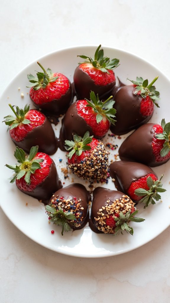 delicious chocolate dipped strawberries