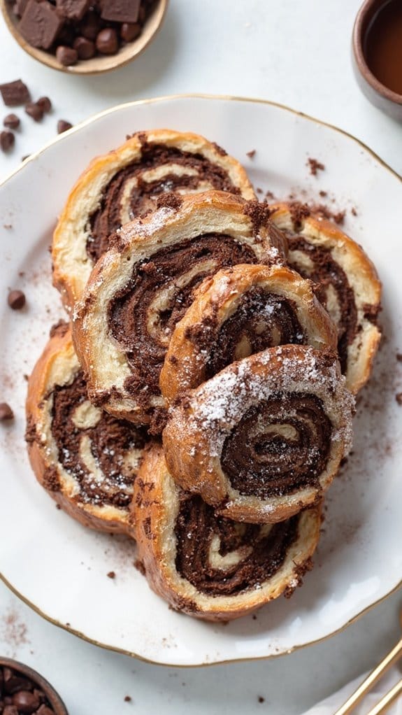 delicious chocolate filled bread