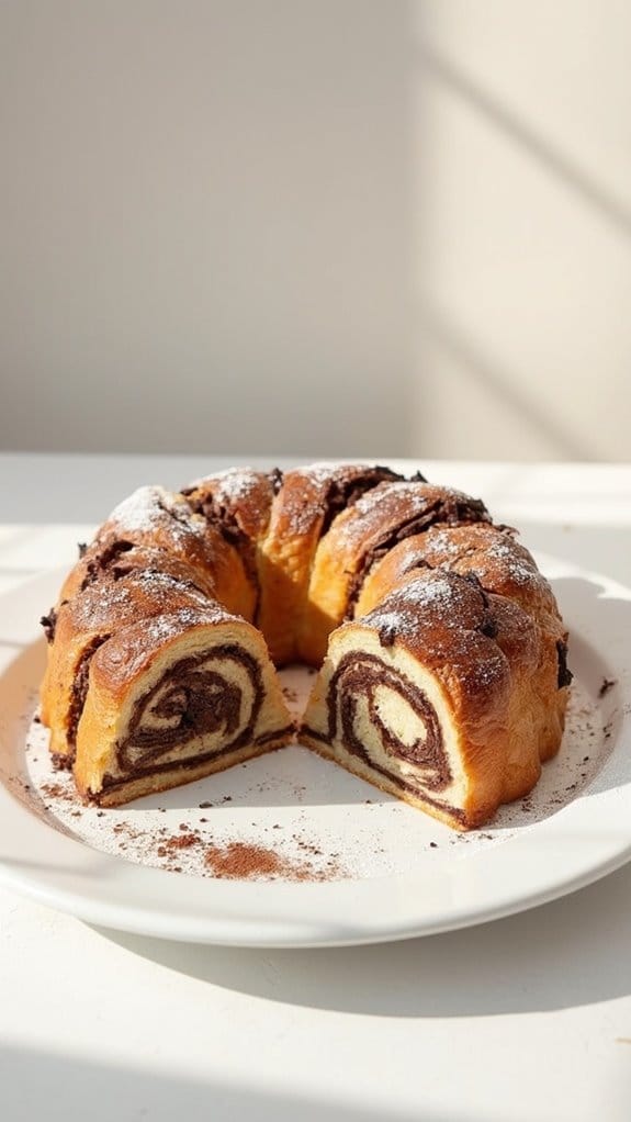 delicious chocolate filled bread