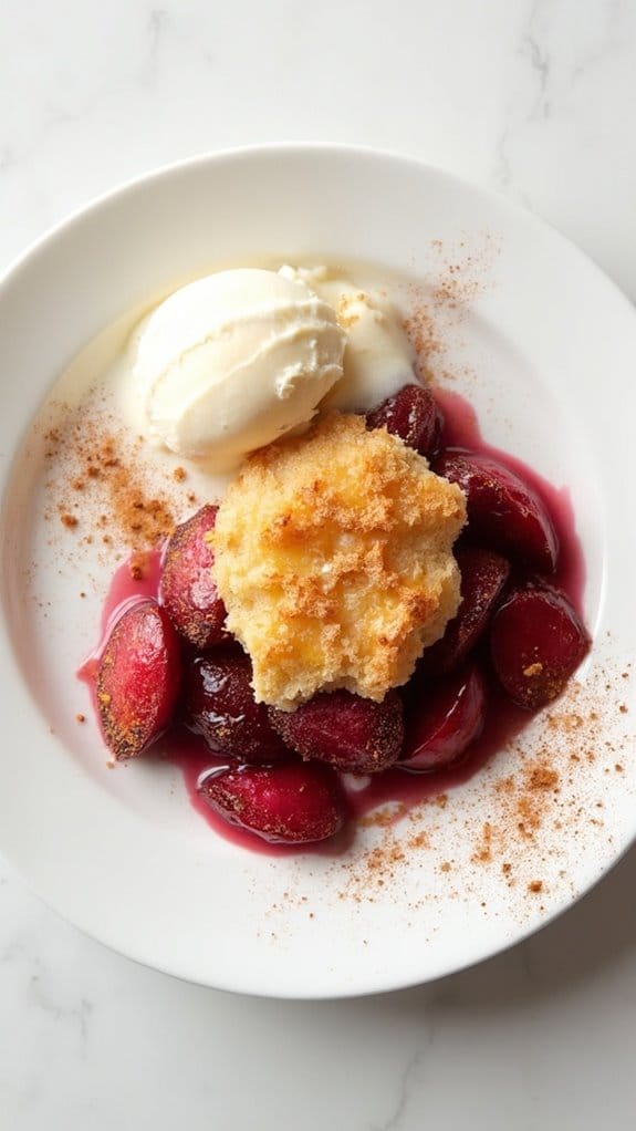 delicious cinnamon plum dessert