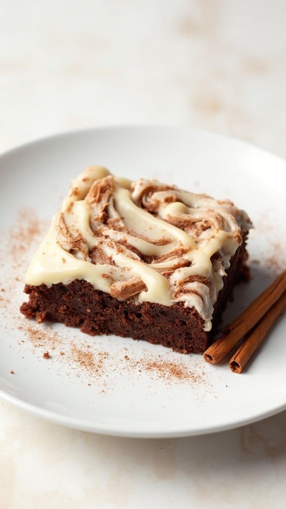 delicious cinnamon roll brownies