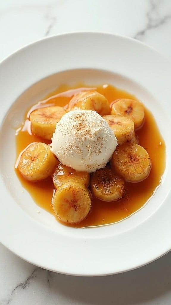 delicious dessert with bananas