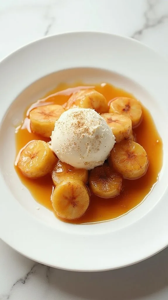 delicious dessert with bananas
