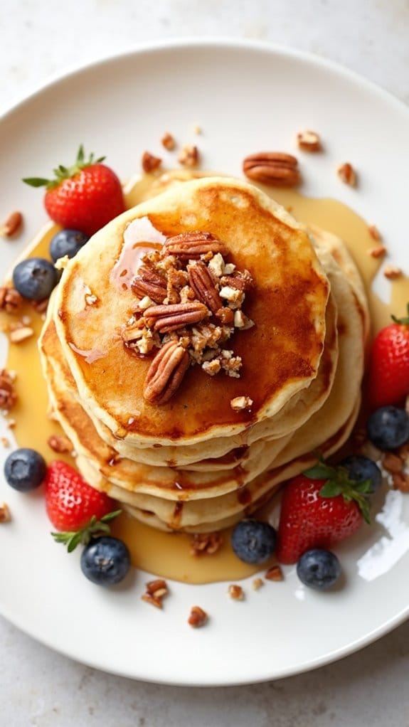 delicious maple pecan pancakes