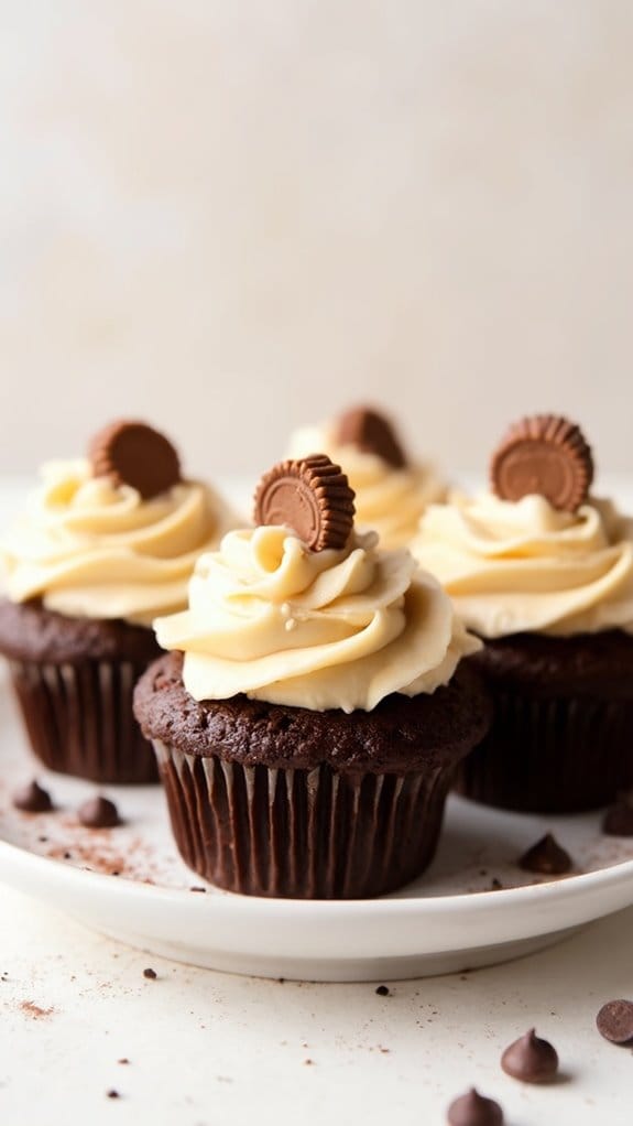 delicious peanut butter cupcakes