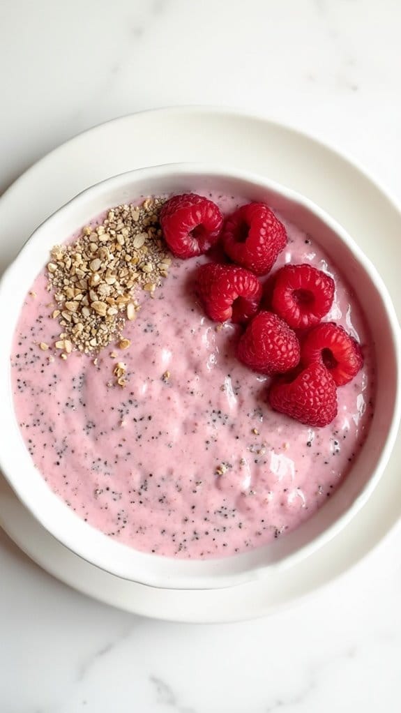 delicious raspberry chia pudding