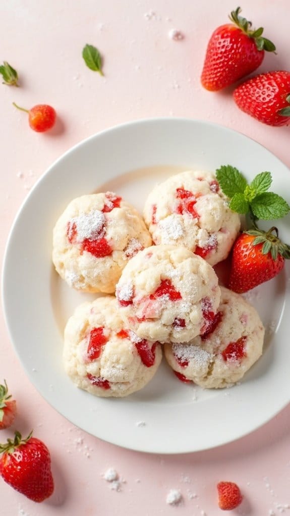 delicious strawberry cream cookies