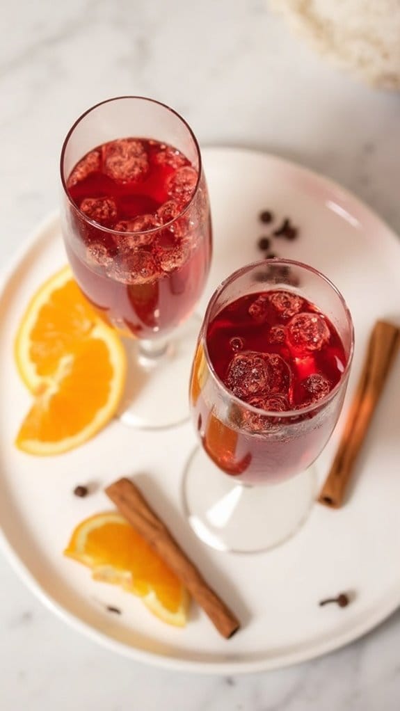 festive citrus wine cocktail