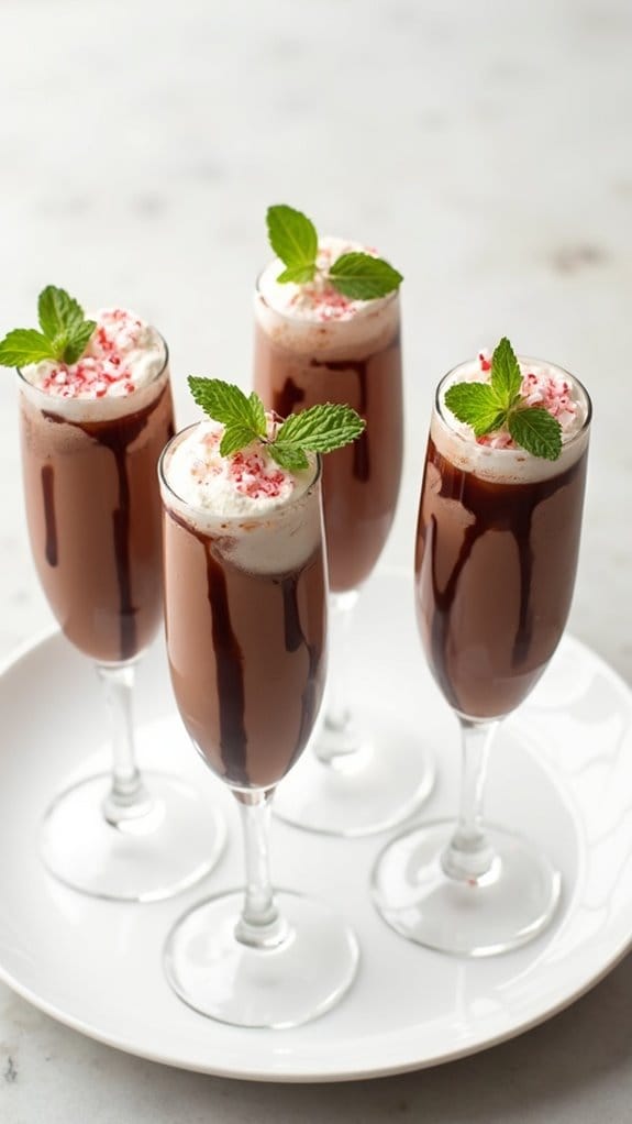 festive minty chocolate drink