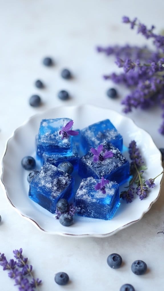 flavored frozen dessert cubes