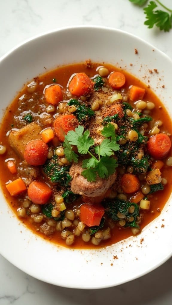 flavorful sausage lentil dish