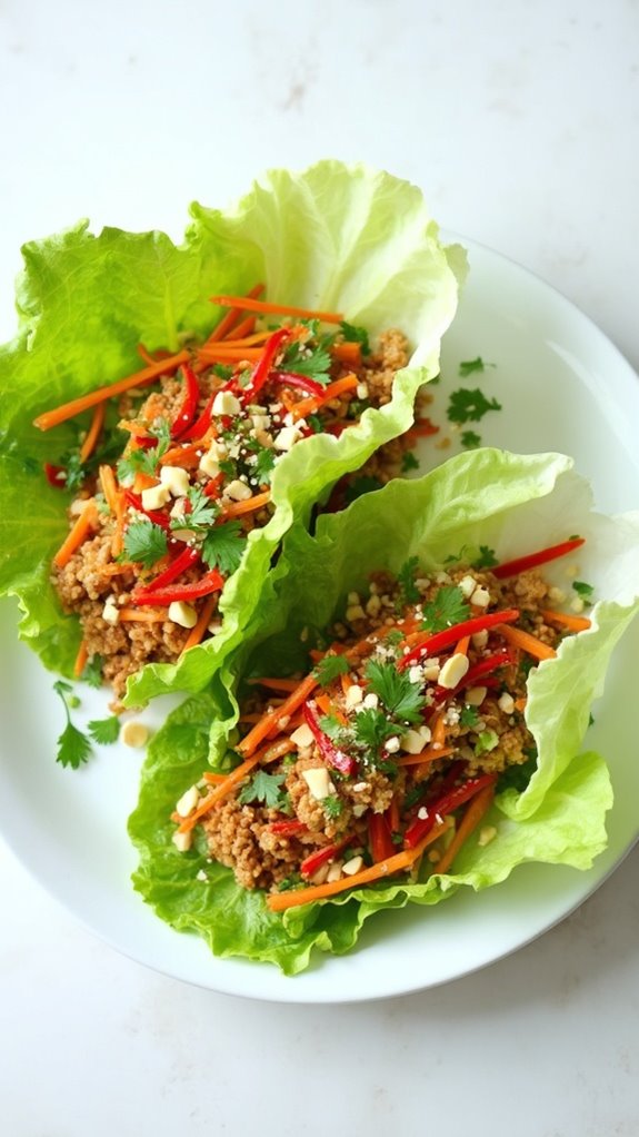 flavorful thai chicken wraps