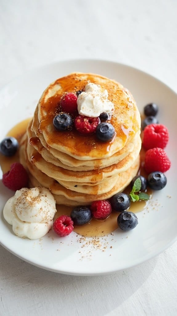 fluffy vanilla bean pancakes