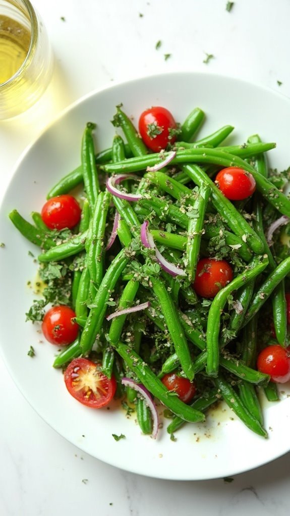 fresh herb infused green beans