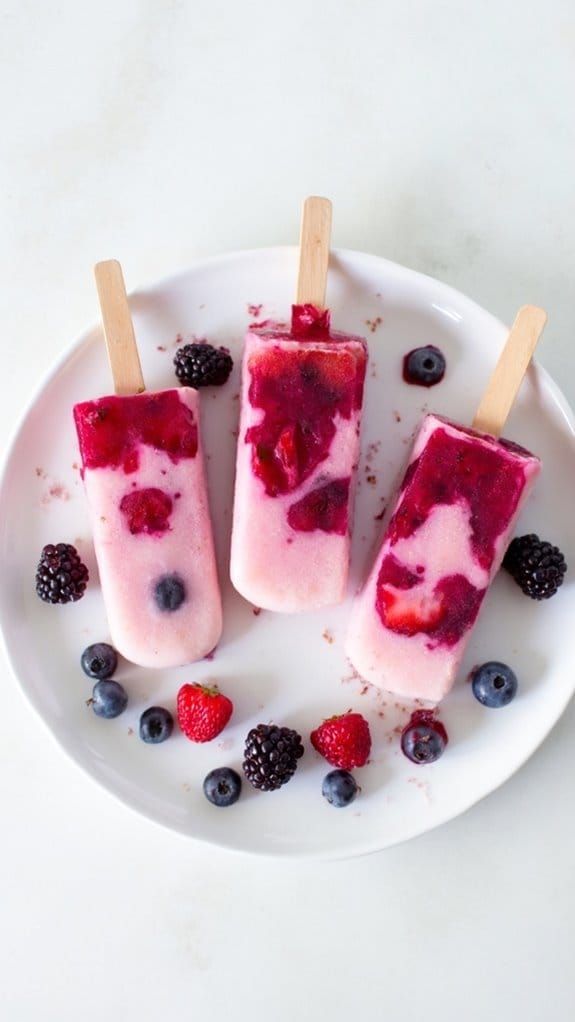 frozen berry coconut treats