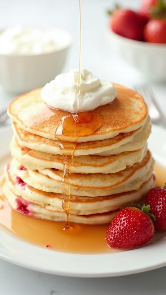 fruity cottage cheese pancakes