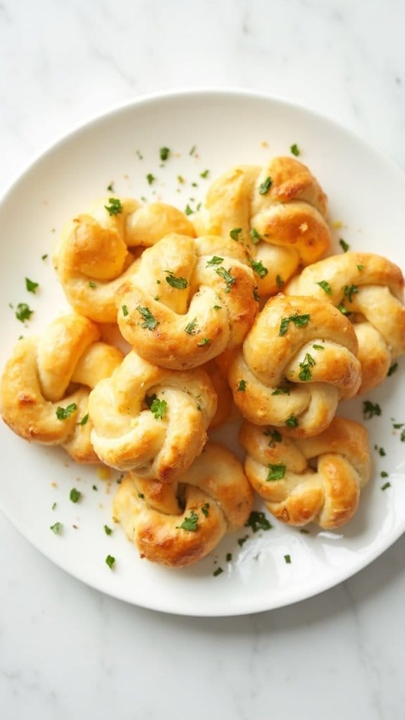 garlic knots with cheese