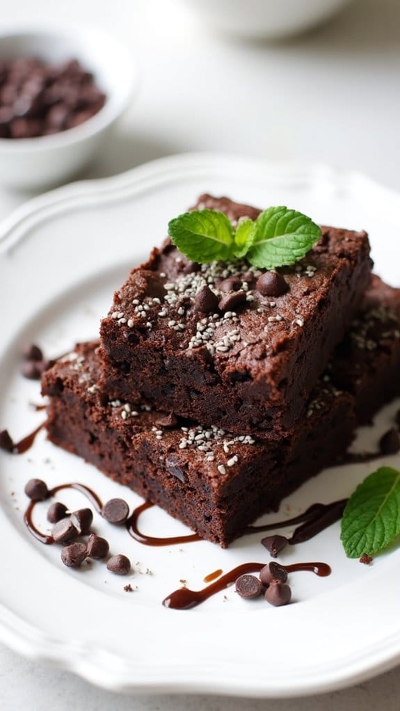 healthy chia seed brownies