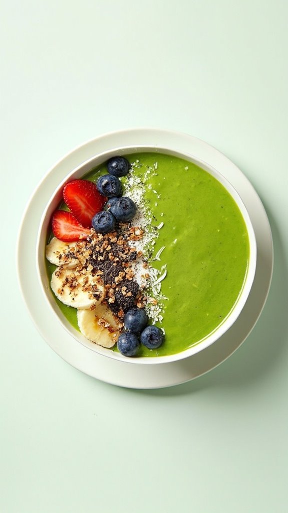 healthy green smoothie bowl