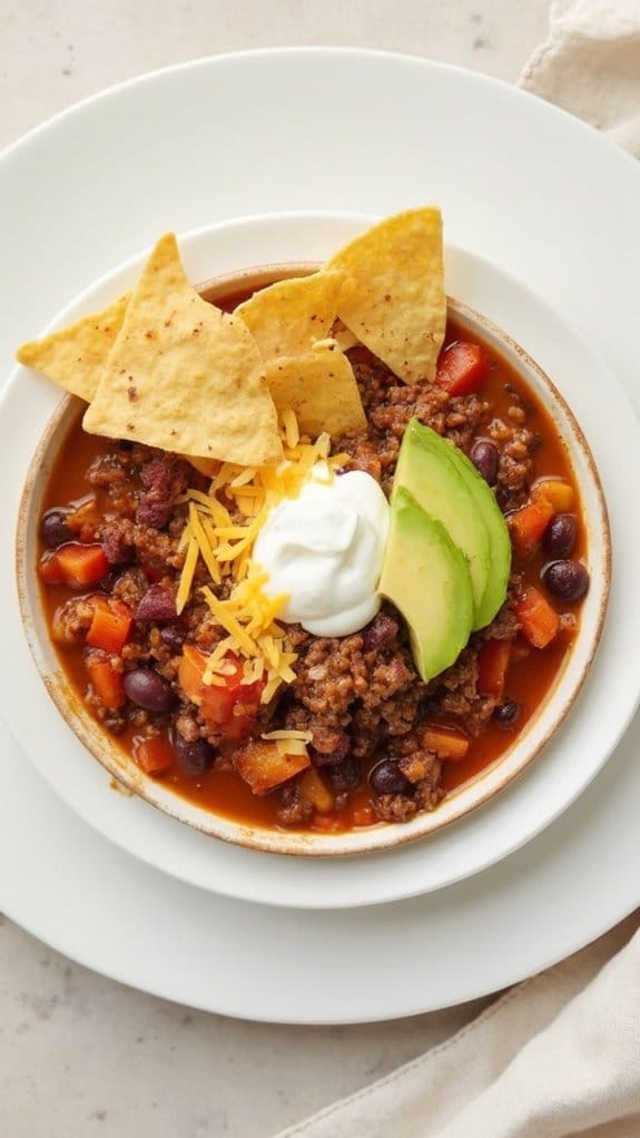 hearty beef taco soup