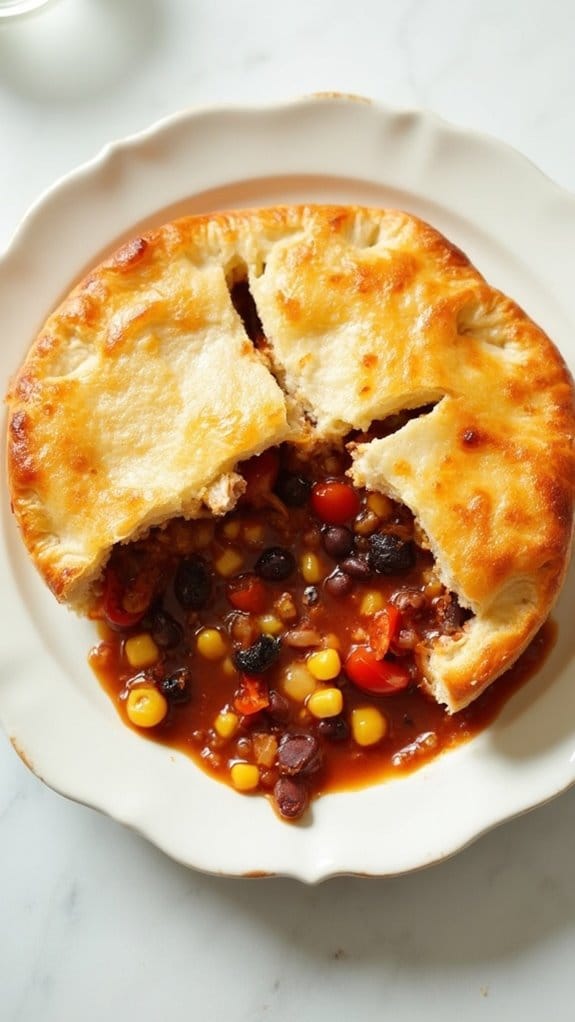 hearty chili pot pie