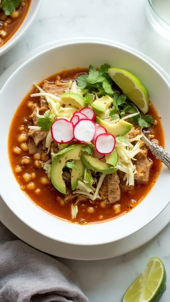 hearty pork posole soup