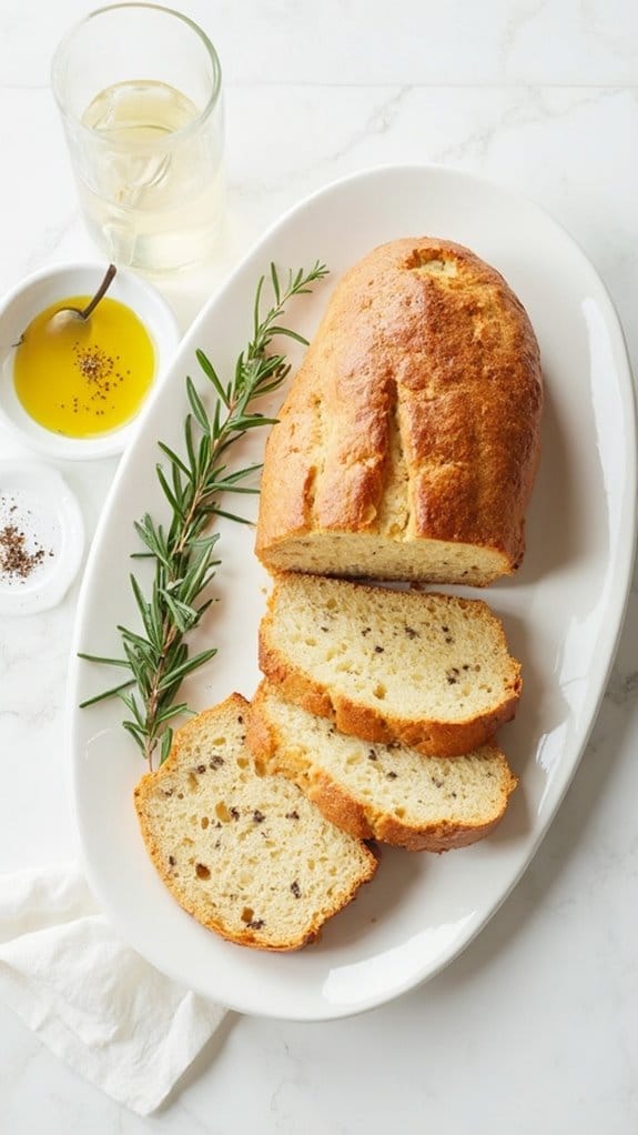 herb infused almond loaf