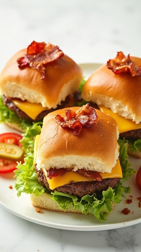 juicy bacon cheeseburger slider